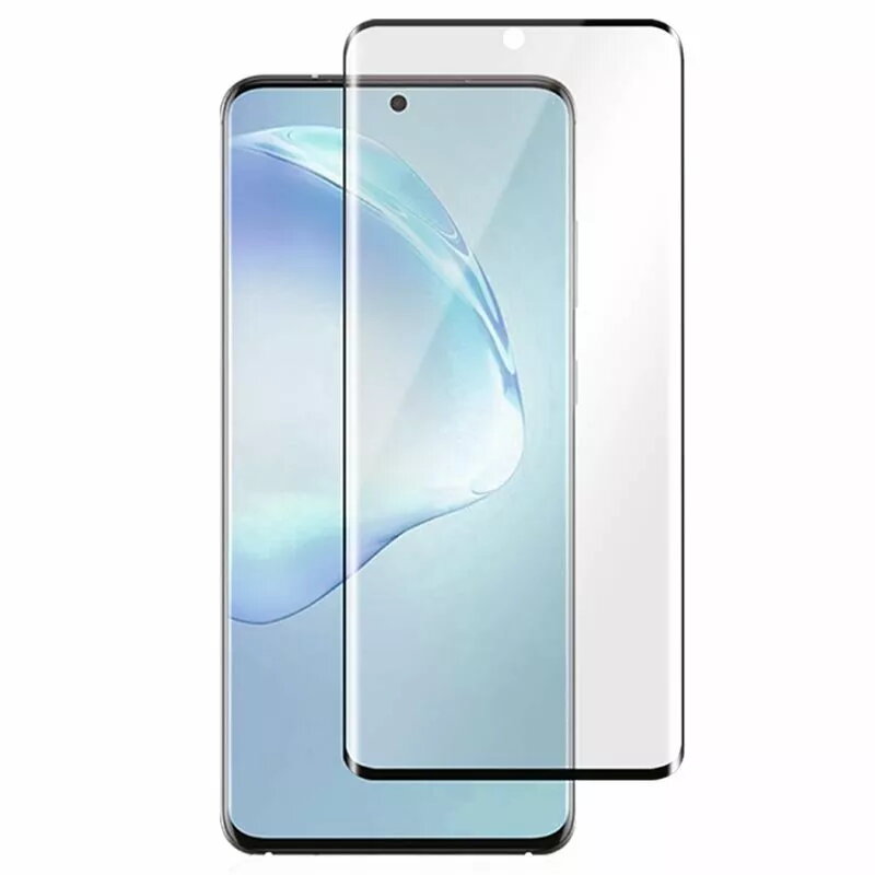 Grūdinto stiklo ekrano apsauga SWISSTEN 3D Full Glue, skirta Samsung Galaxy S20 Ultra — visiška apsauga, juoda