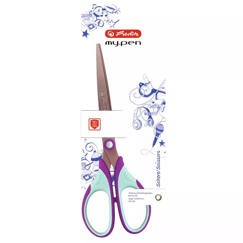 Vienas rašiklis Herlitz my.pen tiesus Cut Mint Colour Purple
