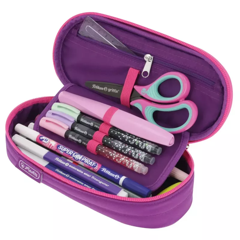 Penalas Herlitz Dip Dye Soft poliesteris rožinė violetinė 215x95x60mm