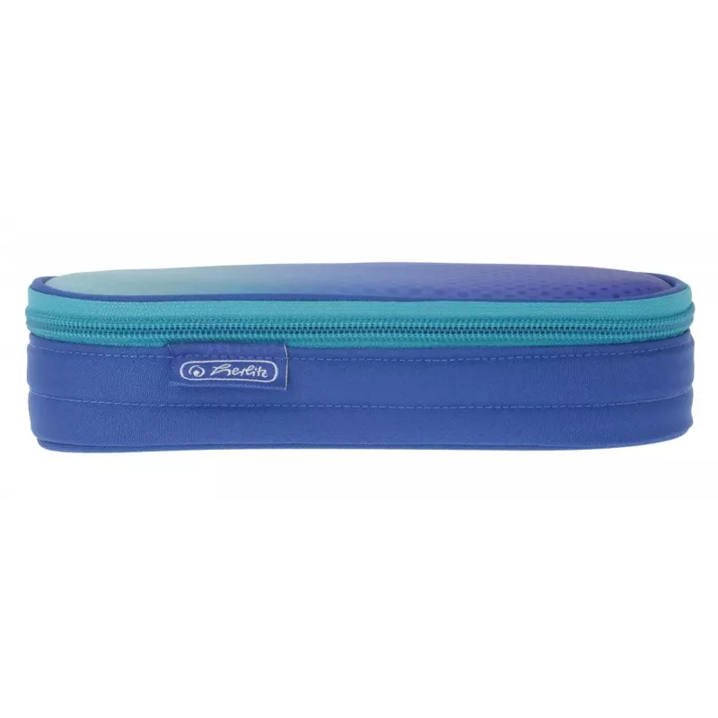 Herlitz Dip Dye minkštas penalas, poliesteris, mėlynas/turkio spalvos, 215x95x60 mm