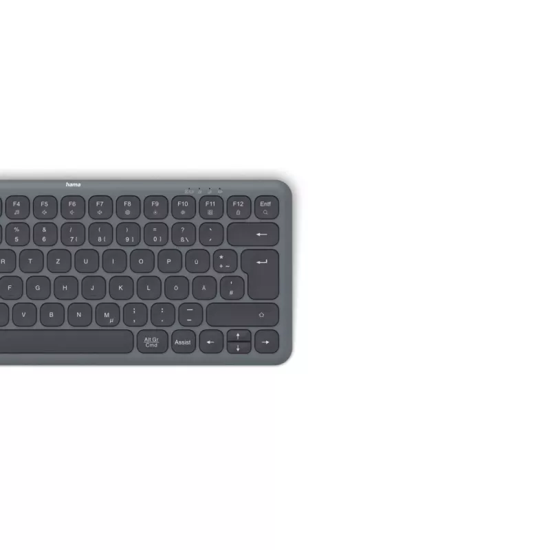 Hama WK-500 klaviatūra Namams/Biurui RF Belaidis + Bluetooth QWERTZ Vokiška Juoda, Tamsiai pilka