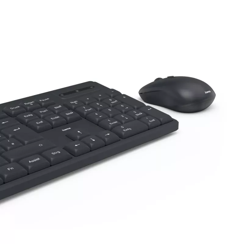 Hama WKM-200 klaviatūra Pridedama pelė Namams/Biurui RF belaidė QWERTZ vokiečių Juoda