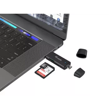Equip 245462 kortelių skaitytuvas USB 3.2 Gen 1 (3.1 Gen 1) Type-A/Type-C Juodas
