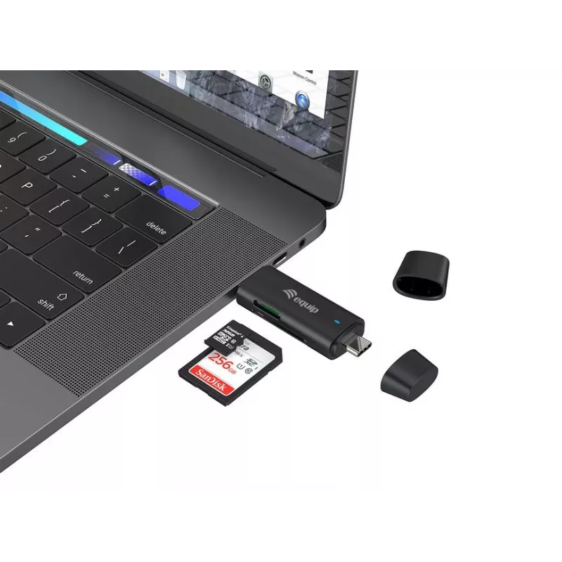 Equip 245462 kortelių skaitytuvas USB 3.2 Gen 1 (3.1 Gen 1) Type-A/Type-C Juodas