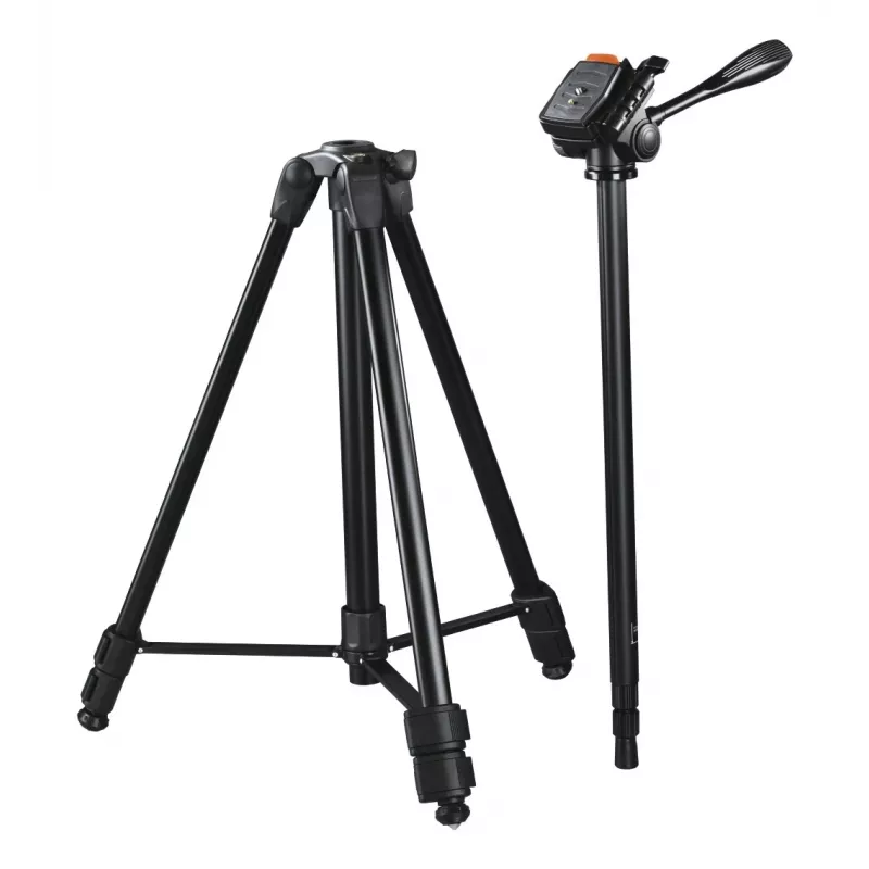 Trikojis HAMA Delta Duo 170 — 3 kojų, maks. aukštis 170 cm, min. 62 cm, apkrova 4 kg, svoris 1,85 kg, juodas