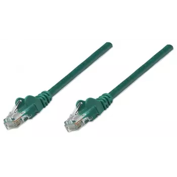 “Intellinet” tinklo komutacinis kabelis, Cat5e, 1 m, žalias, CCA, U/UTP, PVC, RJ45, paauksuoti kontaktai, neužsikabinantis, apsauginis gaubtelis, garantija visam eksploatavimo laikui
