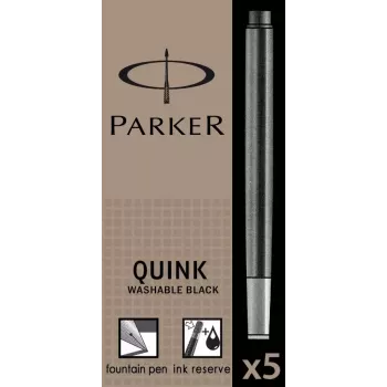 Parker Cartus juoda 5 vnt.