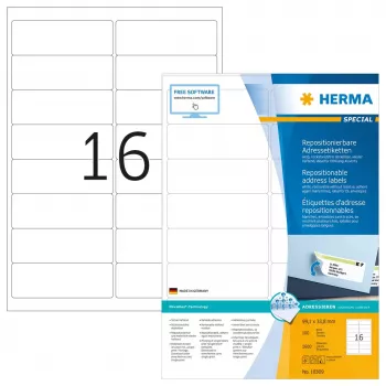 Perklijuojamos adresų etiketės HERMA 99.1x33.8 mm