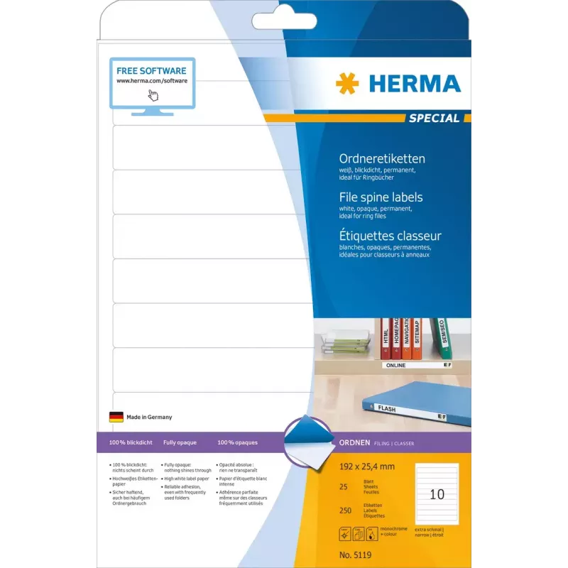 Lipnus spausdintuvo etiketės HERMA 5119