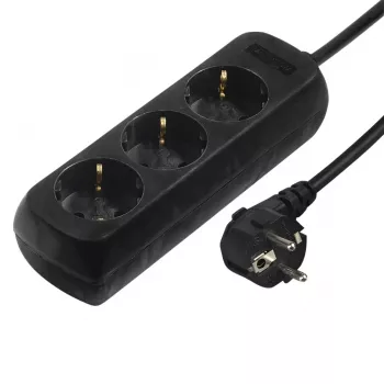 Hama 00108843 apsaugos nuo viršįtampių įrenginys, juodas, 3 AC lizdai, 230 V, 5 m