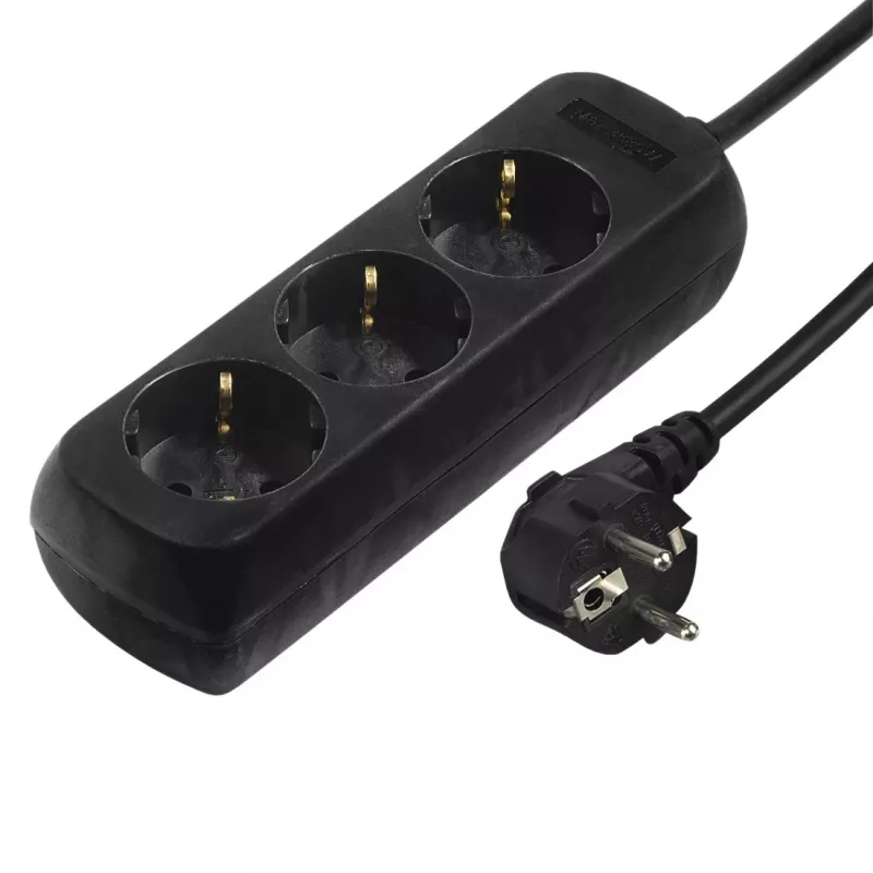 Hama 00108843 apsaugos nuo viršįtampių įrenginys, juodas, 3 AC lizdai, 230 V, 5 m