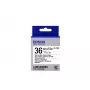 Epson etikečių kasetė magnetinė LK-7WB2 juoda/balta 36 mm (1,5 m)