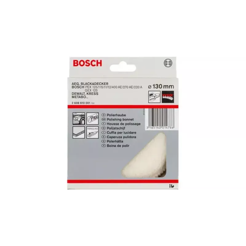 Ėrienos odos diskas Bosch 3608610000 skersmuo 16 cm pilkas vilna