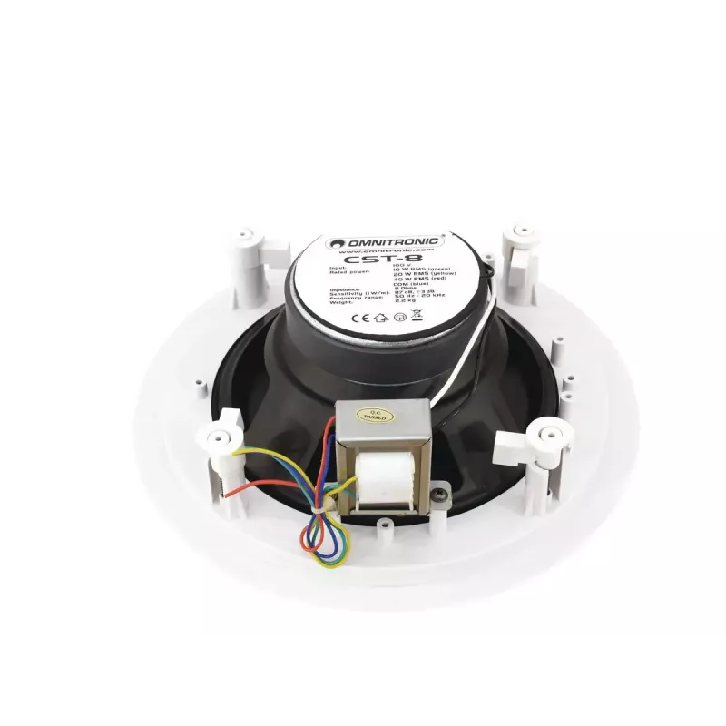 Dviejų krypčių kolonėlė Omnitronic 80710232 balta laidinė 40 W