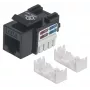 Intellinet Keystone Jack, Cat6, UTP, Punch-down, juoda, plokščias