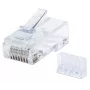 Intellinet RJ45 moduliniai kištukai, Cat6, UTP, 3 dantukų, viengysliam laidui, 15 µ auksuoti kontaktai, 90 vnt. pakuotė