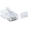 Intellinet RJ45 moduliniai kištukai, Cat6, UTP, 3 dantukų, viengysliam laidui, 15 µ auksuoti kontaktai, 90 vnt. pakuotė