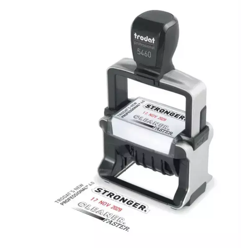 Savaime prisigeriantis datos spaudas Trodat 5030 — atspaudo dydis 4 x 27 mm, matmenys 74 x 45 x 150 mm