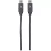 Manhattan USB-C į USB-C kabelis, 50 cm, vyriška į vyrišką, juodas, 10 Gbps (USB 3.2 Gen2, dar žinomas kaip USB 3.1), 3 A (greitas įkrovimas), SuperSpeed+ USB, garantija visam eksploatavimo laikui, atitinka USB31CC50CM