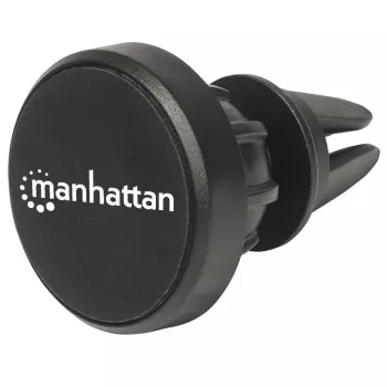 Manhattan Magnetic Car Air-Vent Phone Mount, reguliuojamas užsegamas laikiklis, greitas pritvirtinimas ir atlaisvinimas, neslystanti pagalvėlė, juoda, garantija visam tarnavimo laikui