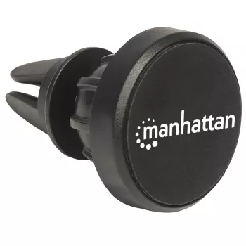 Manhattan Magnetic Car Air-Vent Phone Mount, reguliuojamas užsegamas laikiklis, greitas pritvirtinimas ir atlaisvinimas, neslystanti pagalvėlė, juoda, garantija visam tarnavimo laikui