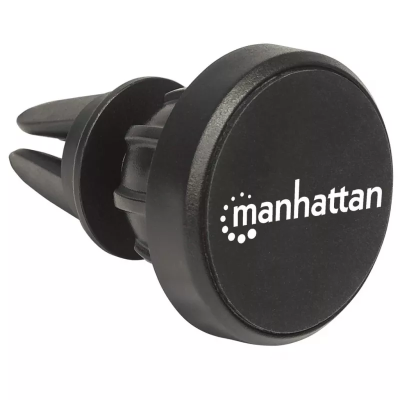 Manhattan Magnetic Car Air-Vent Phone Mount, reguliuojamas užsegamas laikiklis, greitas pritvirtinimas ir atlaisvinimas, neslystanti pagalvėlė, juoda, garantija visam tarnavimo laikui