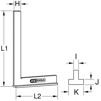 Kvadratas KS Tools 300.0313 Svoris 185 g