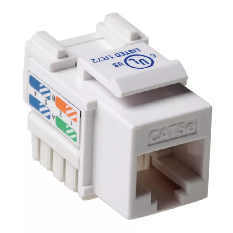Keystone Jack ACT CAT5E Neekranuotas Punch Down Baltas TD5015