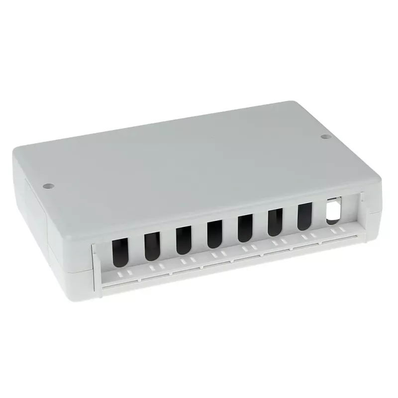 Paviršiuje montuojama dėžutė ACT FA5000 neekranuota 8 prievadų Cat5e — 171,4×38×118,8 mm