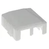 Paviršinio montavimo dėžutė 2 prievadams CAT6 neekranuota ACT FA6002, 29×61×29,5 mm
