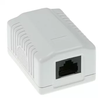 Paviršinio montavimo dėžutė ACT 1 prievado CAT5E neekranuota, 39×29,5×54 mm