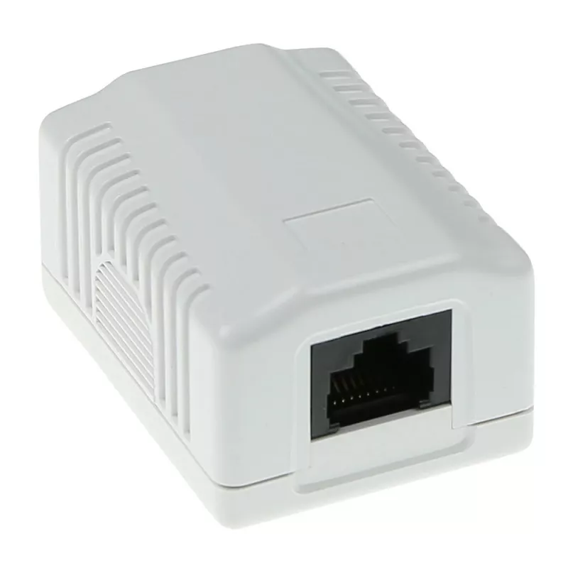 Paviršinio montavimo dėžutė ACT 1 prievado CAT5E neekranuota, 39×29,5×54 mm