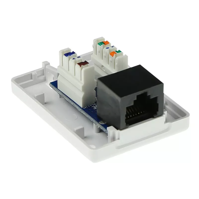 Paviršinio montavimo dėžutė ACT 1 prievado CAT5E neekranuota, 39×29,5×54 mm