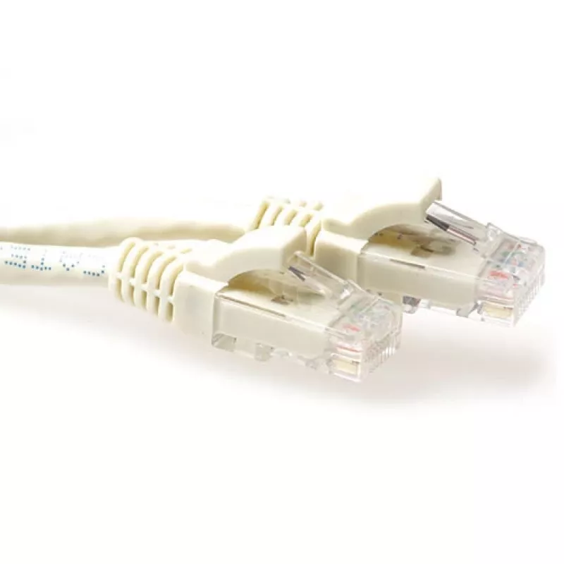 ACT Ivory 30 m U/UTP CAT6 komutacinis kabelis su apsaugotais RJ45 jungtimis