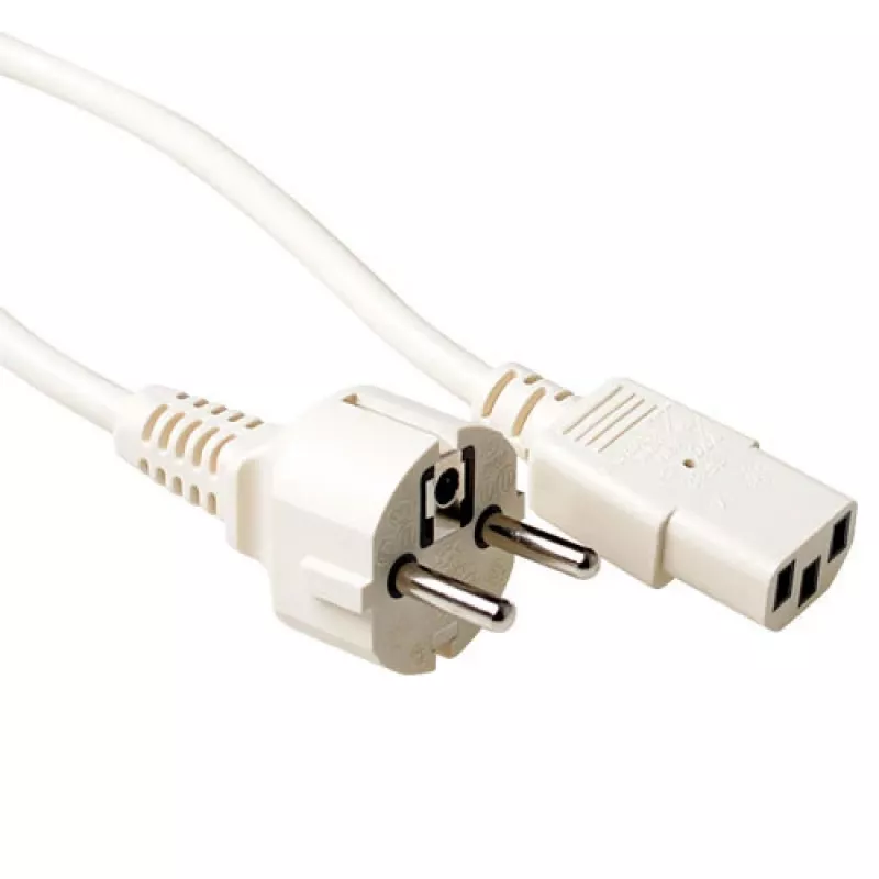 ACT Powercord maitinimo laidas CEE 7/7 kištukas (tiesus) - C13 dramblio kaulo spalvos 2,5 m