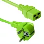 ACT Powercord maitinimo laidas CEE 7/7 kištukas (kampinis) - C19 žalias 0,6 m