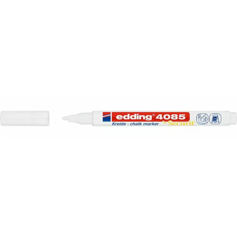Kreidos žymeklis Edding 4085 „Bullet“ baltas 1 vnt.