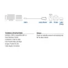 ACT USB-C į nuoseklųjį adapteris AC6002 juodas 1,5 m