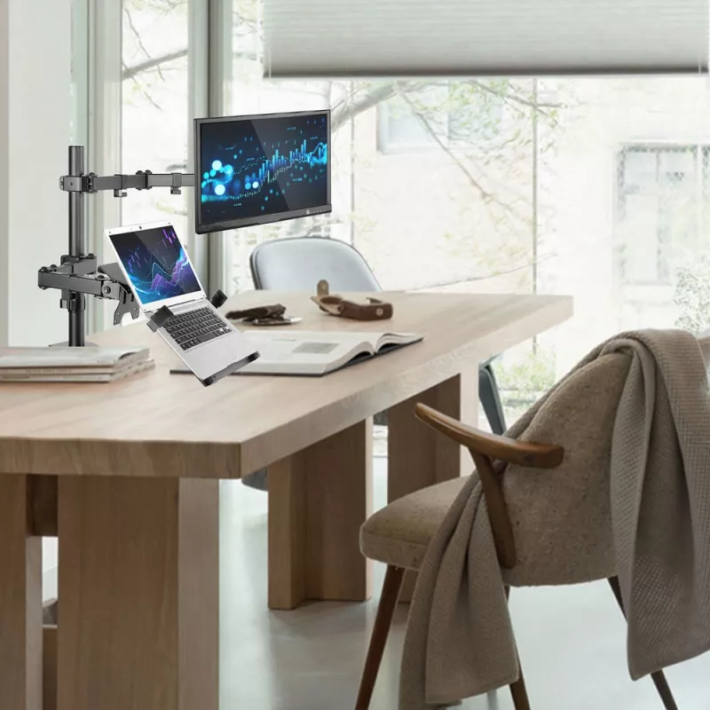 Nešiojamojo kompiuterio ir monitoriaus laikiklis ACT AC8305 aukščio reguliavimas 0-450 mm
