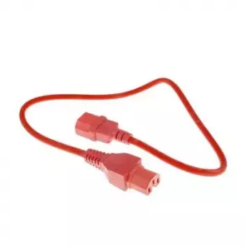 ACT maitinimo laidas C14 - C15 raudonas 0,6 m IEC C14 250V 10A