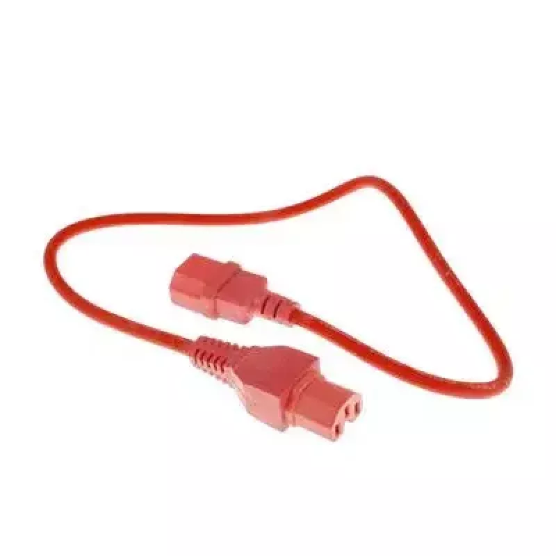 ACT maitinimo laidas C14 - C15 raudonas 0,6 m IEC C14 250V 10A