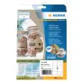 Lipnios etiketės HERMA 10755 Stačiakampės Nuolatinės Rudos 160 vnt.