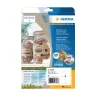 HERMA 10756 lipnios etiketės, stačiakampio formos, nuolatinė fiksacija, ruda, 80 vnt.