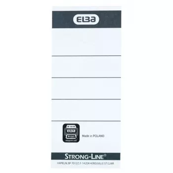 Elba 400087754 etiketės 10 vnt. juoda balta stačiakampis 5x2,5 cm