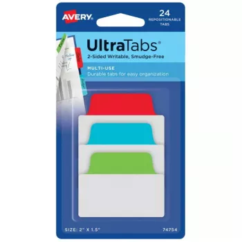 Tuščio skirtuko rodyklė Avery Ultra Tabs 74754 Mėlyna Žalia Raudona