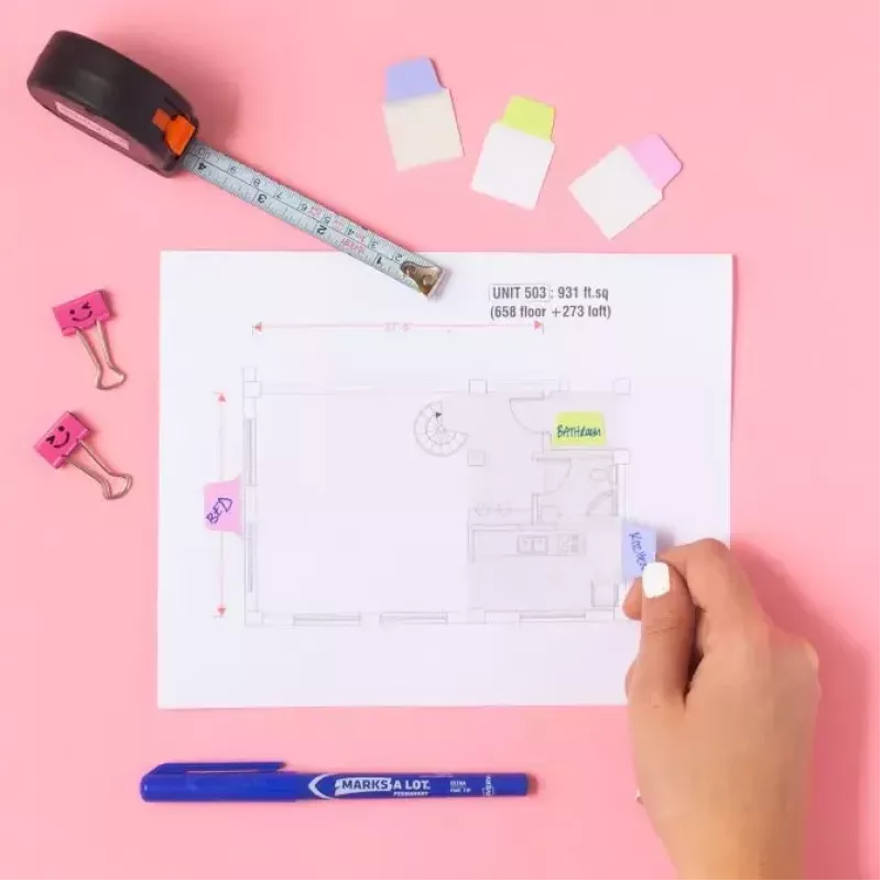 Tuščio skirtuko rodyklė Avery Ultra Tabs 74761 Mėlyna Žalia Rožinė Violetinė