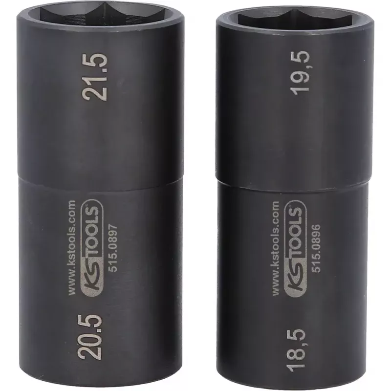 Lizdų rinkinys KS Tools 515.0895 1/2 colio pavara 2 lizdų galvutės