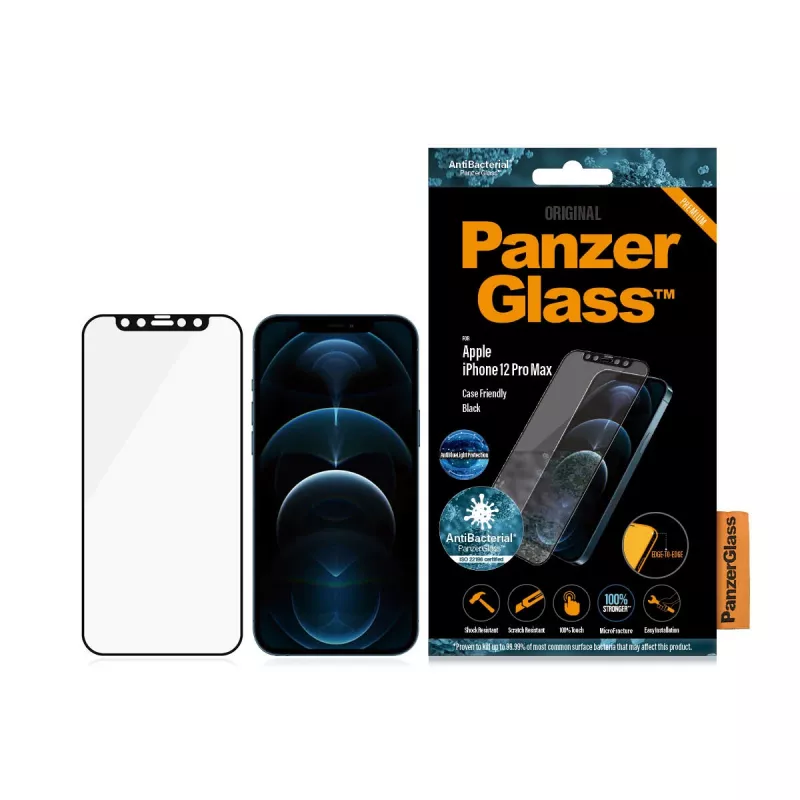 PanzerGlass ® Apsauginis ekrano stiklas nuo mėlynos šviesos Apple iPhone 12 Pro Max | Nuo krašto iki krašto