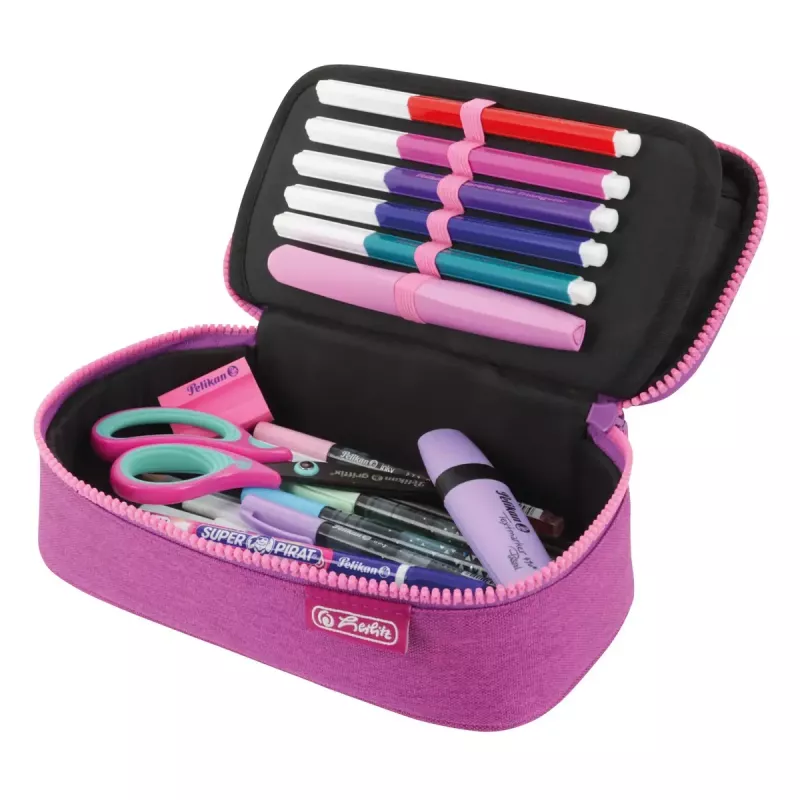 Penalas Herlitz beatBox ABC Soft poliesterinis rožinis violetinis 225x120x70mm