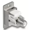 DeLOCK 90882 lizdas IEC F sidabrinis baltas 75 Ω